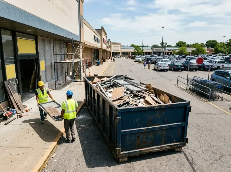 retail-store-renovation-debris-003 — frequently asked questions, Roll-off Dumpster Rentals in Blue Springs, MO